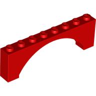 LEGO® los onderdeel Steen Boog in kleur Rood 16577