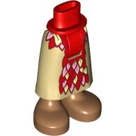 LEGO® los onderdeel Benen in kleur Rood 59595c02pb01