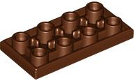 Plaatje in Gallery viewer laden, LEGO® los onderdeel Tegel Aangepast Roodachtig Bruin 3395