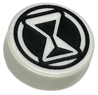 LEGO® los onderdeel Tegel Rond met Motief Wit 98138pb387