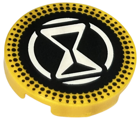 LEGO® Tegel Rond met Motief Helder Licht Oranje 14769pb619