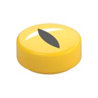 LEGO® los onderdeel Tegel Rond met Motief Geel 98138pb385
