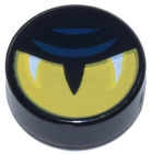 LEGO® los onderdeel Tegel Rond met Motief Zwart 98138pb386