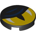 LEGO® los onderdeel Tegel Rond met Motief Zwart 14769pb620