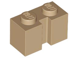 LEGO® los onderdeel Steen Aangepast Donker Geelbruin 4216