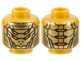 LEGO® los onderdeel Hoofd in kleur Parel Goud 3626cpb3311