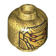 Plaatje in Gallery viewer laden, LEGO® los onderdeel Hoofd in kleur Parel Goud 3626cpb3311