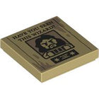 LEGO® los onderdeel Tegel met Motief Geelbruin 3068pb2286