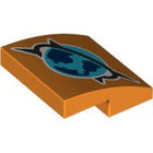 LEGO® onderdeel Dakpan Gebogen met Motief Oranje 15068pb487