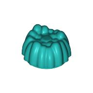 LEGO® los onderdeel Haar in kleur Donker Turkoois 68212