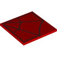LEGO® los onderdeel Tegel met Motief Rood 10202pb050