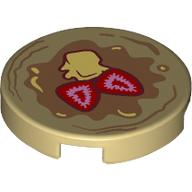 LEGO® onderdeel Tegel Rond met Motief Geelbruin 14769pb613