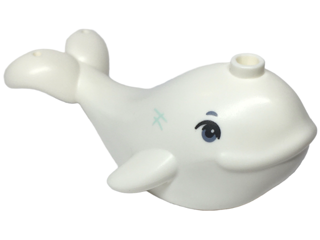 LEGO® los onderdeel Waterdier in kleur Wit 49518pb02