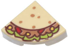 LEGO® onderdeel Tegel Rond met Motief Geelbruin 25269pb033