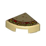 LEGO® onderdeel Tegel Rond met Motief Geelbruin 25269pb033