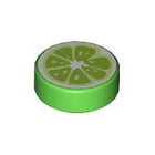 LEGO® onderdeel Tegel Rond met Motief Fel Groen 98138pb371