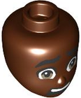 LEGO® los onderdeel Hoofd in kleur Roodachtig Bruin 103370