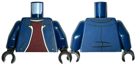 LEGO® los onderdeel Lijf met Motief Donkerblauw 973pb4989c02