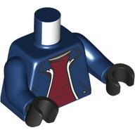 Plaatje in Gallery viewer laden, LEGO® los onderdeel Lijf met Motief Donkerblauw 973pb4989c02