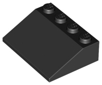 LEGO® los onderdeel Dakpan Algemeen in kleur Zwart 3297