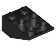 LEGO® los onderdeel Dakpan Omgekeerd in kleur Zwart 2752