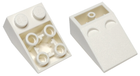 LEGO® los onderdeel Dakpan Omgekeerd in kleur Wit 2752