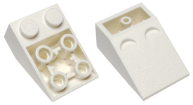 LEGO® los onderdeel Dakpan Omgekeerd in kleur Wit 2752