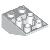 LEGO® los onderdeel Dakpan Omgekeerd in kleur Wit 2752