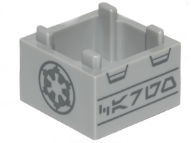 LEGO® Container met Motief Licht Blauwachtig Grijs 2821pb01