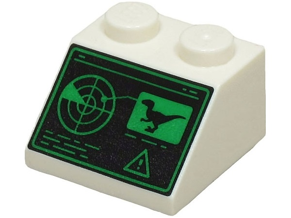 LEGO® los onderdeel Dakpan met Motief in kleur Wit 3039pb152