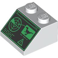 Plaatje in Gallery viewer laden, LEGO® los onderdeel Dakpan met Motief in kleur Wit 3039pb152