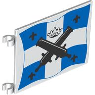 LEGO® los onderdeel Vlag met Motief in kleur Wit 2525pb018
