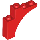 LEGO® los onderdeel Steen Boog in kleur Rood 80543