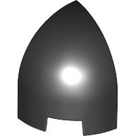 LEGO® los onderdeel Dakpan Gebogen in kleur Zwart 1871