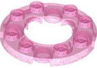 LEGO® Plaat Rond Satijn Doorschijnend Donkerroze 11833