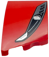 Plaatje in Gallery viewer laden, LEGO® los onderdeel Wig met Motief in kleur Rood 80177pb005