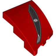 Plaatje in Gallery viewer laden, LEGO® los onderdeel Wig met Motief in kleur Rood 80177pb005