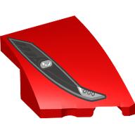 Plaatje in Gallery viewer laden, LEGO® los onderdeel Wig met Motief in kleur Rood 80178pb005