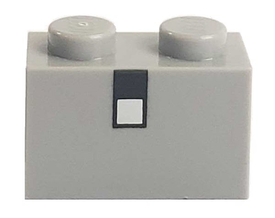 LEGO® Steen met Motief Licht Blauwachtig Grijs 3004pb183