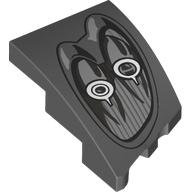 LEGO® Wig met Motief Donker Blauwachtig Grijs 80177pb006