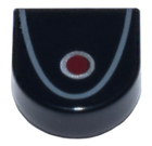 LEGO® los onderdeel Tegel Rond met Motief Zwart 24246pb046