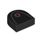 LEGO® los onderdeel Tegel Rond met Motief Zwart 24246pb046