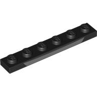Plaatje in Gallery viewer laden, LEGO® los onderdeel Plaat met Motief in kleur Zwart 3666pb01