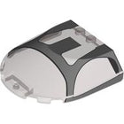 LEGO® Voorruit met Motief Doorzichtig Zwart 3383pb01