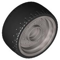 LEGO® los onderdeel Wiel in kleur Zilver 72206pb01