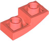 LEGO® los onderdeel Dakpan Gebogen in kleur Koraal 24201