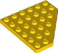 LEGO® los onderdeel Wig Plaat in kleur Geel 6106