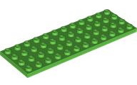 Plaatje in Gallery viewer laden, LEGO® los onderdeel Plaat Algemeen in kleur Fel Groen 3029