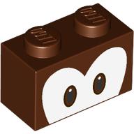 LEGO® onderdeel Steen met Motief Roodachtig Bruin 3004pb317