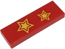 Plaatje in Gallery viewer laden, LEGO® los onderdeel Tegel met Motief Rood 63864pb241
